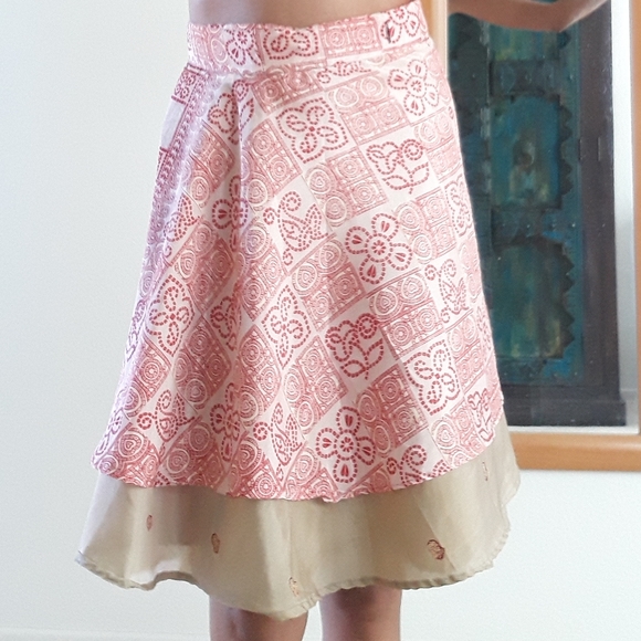 Enwrapture Vintage Silk Wrap Skirt, OS - Picture 1 of 7